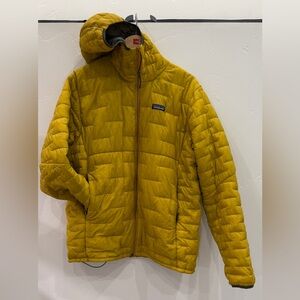Patagonia MicroPuff Hoodie - Mens Large - Yellow